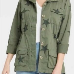 Knox Rose Star Patterned Green Jacket